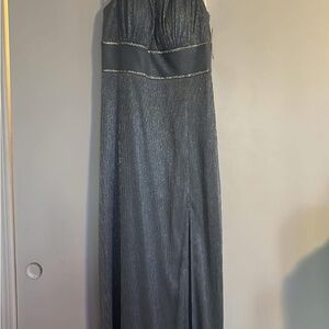 Elegant light blue Strapless Gown